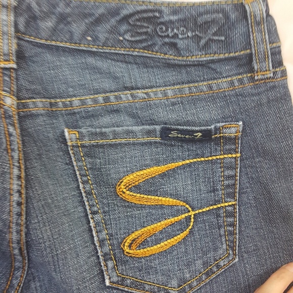 Seven Jeans 28 Stretch Denim Crop Capri Pants 28 - Picture 3 of 6